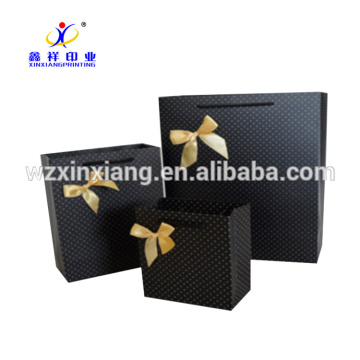 Customized !China Factory 250gsm Coated Paper Bowknot Color Print Paper Gift Bag